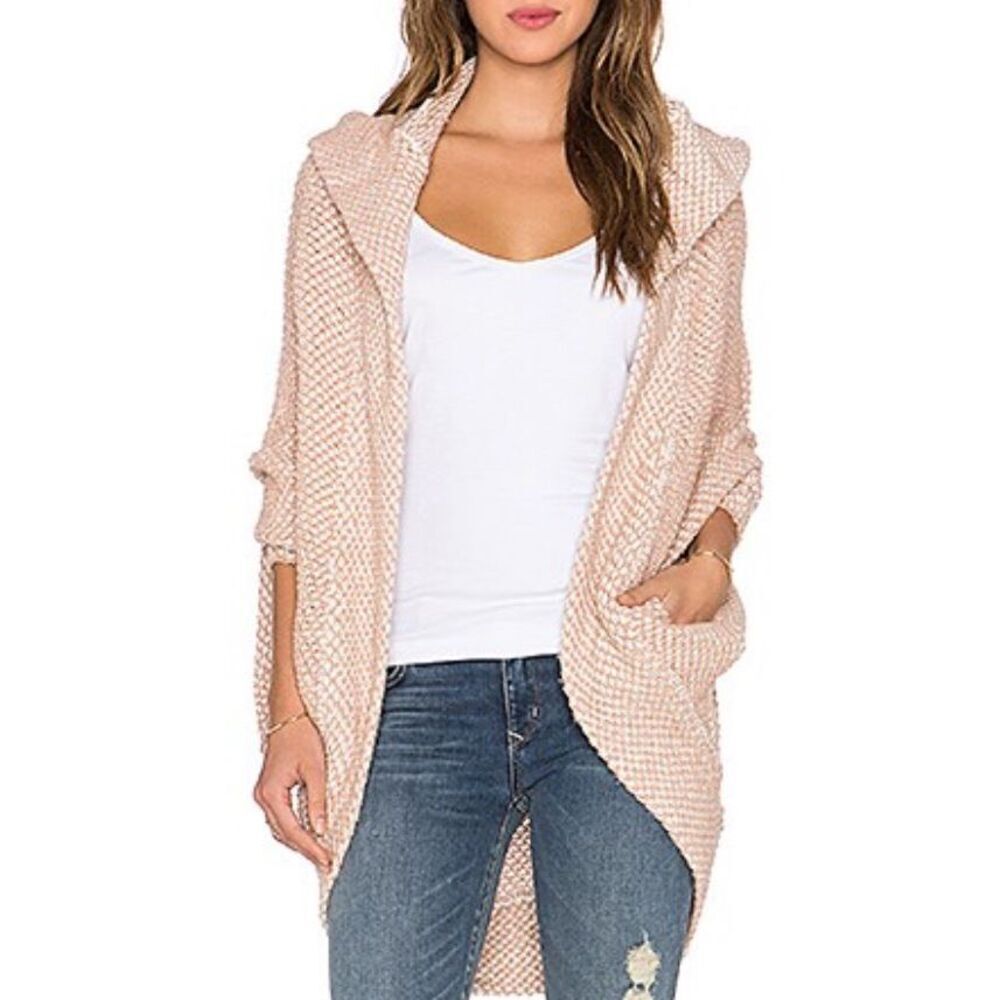 Free People Coco Cocoon hooded Open Cardigan Sweater sz S
